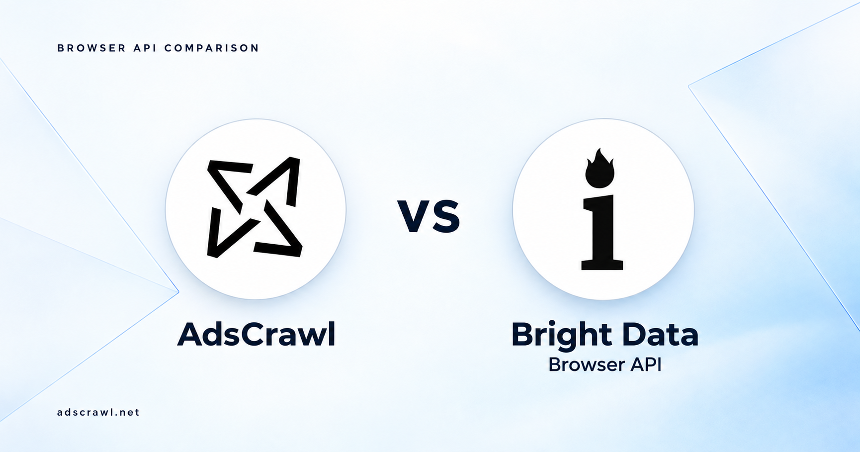 AdsCrawl vs Bright Data Browser API comparison banner