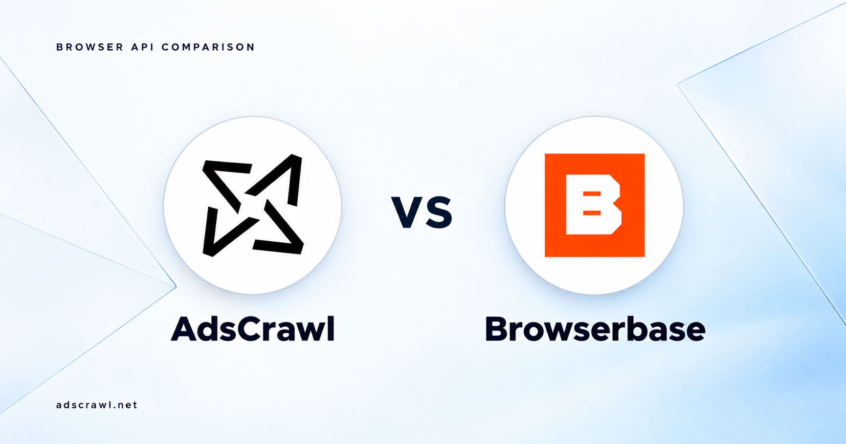 AdsCrawl vs Browserbase comparison banner
